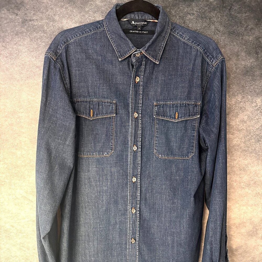 Aquascutum Denim Shirt – Crafted in Italy – Size EU 50 (US M/L)
